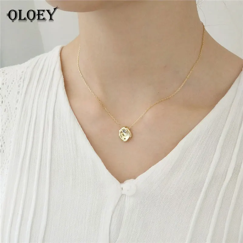 OLOEY Solid 925 Sterling Silver Necklace Korean Minimalist Irregular Geometric Pendants Necklaces For Women Punk Jewelry YMN144
OLOEY Solid 925 Sterling Silver Necklace Korean Minimalist Irregular Geometric Pendants Necklaces For Women Punk Jewelry YMN144