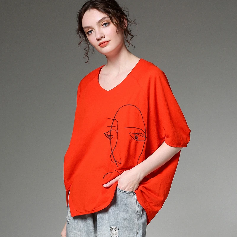women summer t-shirts cotton plus size casual loose white red summer tops lady fashion extra large all match loose tops tees 4xl
women summer t-shirts cotton plus size casual loose white red summer tops lady fashion extra large all match loose tops tees 4xl
