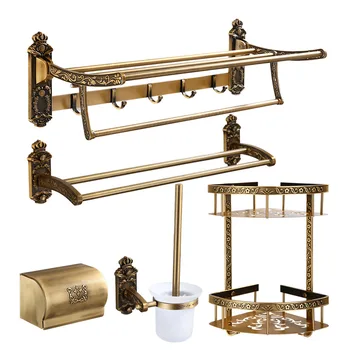 European luxury bathroom products antique bathroom towel ring soap net wall hanging carved hardware series
European luxury bathroom products antique bathroom towel ring soap net wall hanging carved hardware series