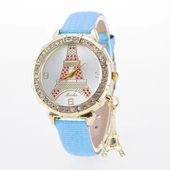 2018 new diamond-encrusted Eiffel tower leather strap casual fashion exquisite precision high-end luxury women's quartz watch
2018 new diamond-encrusted Eiffel tower leather strap casual fashion exquisite precision high-end luxury women's quartz watch