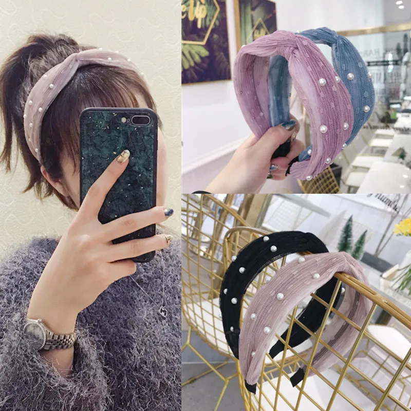 2019 Pearl Headband Solid Chiffon Knotted Hair Band for Women Fashion Cute Style Women Hair Accessories Pearl Hairband
2019 Pearl Headband Solid Chiffon Knotted Hair Band for Women Fashion Cute Style Women Hair Accessories Pearl Hairband