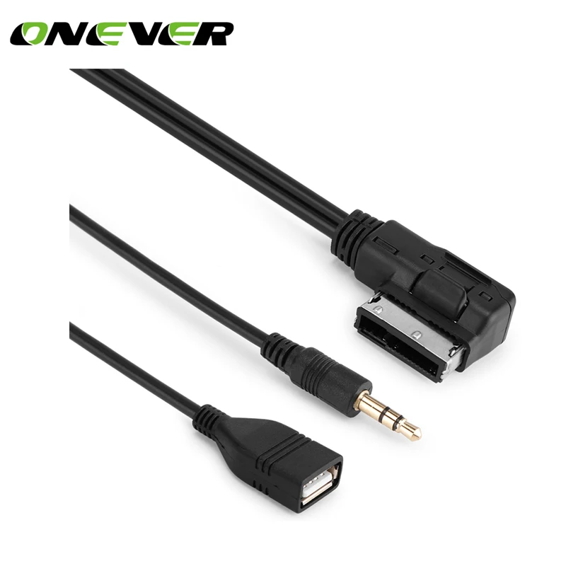 

Car Music AMI MMI Interface USB 3.5mm Male Aux In Cable Adapter For Audi Q5 Q7 A3 A4L A5 A1 1.5m / 5ft car styling