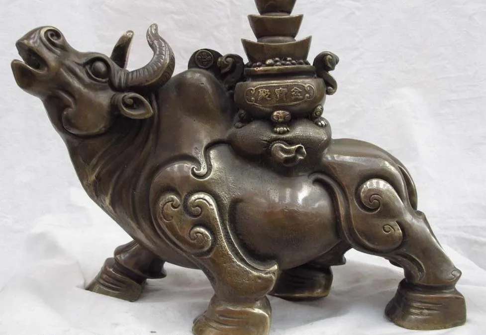 10 Chinese Copper Bronze Fengshui Lucky Wealth Treasure bowl Cattle bull Wild ox
10 Chinese Copper Bronze Fengshui Lucky Wealth Treasure bowl Cattle bull Wild ox