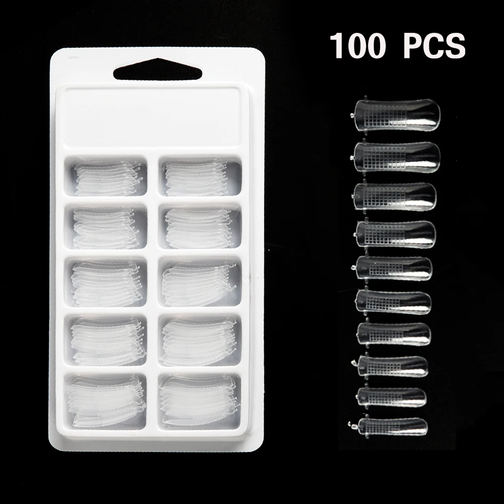 20/100 pcs Clear Full Cover Nail Forms Acrylic False Fake Nails Quick Building Mold Tips Nail Finger Extension
20/100 pcs Clear Full Cover Nail Forms Acrylic False Fake Nails Quick Building Mold Tips Nail Finger Extension
