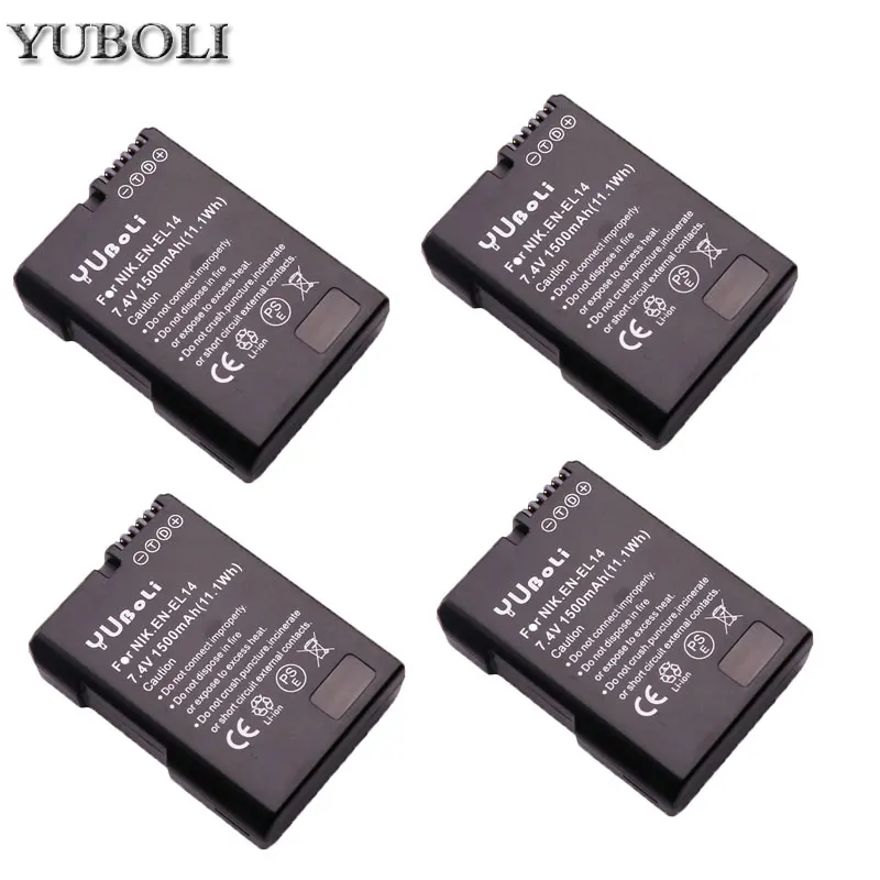 1500mAh EN-EL14 batteries ENEL14 EN EL14 EL14A Camera Battery pack For Nikon D5200 D3100 D3200 D5100 P7000 P7100 MH-24 bateria
1500mAh EN-EL14 batteries ENEL14 EN EL14 EL14A Camera Battery pack For Nikon D5200 D3100 D3200 D5100 P7000 P7100 MH-24 bateria