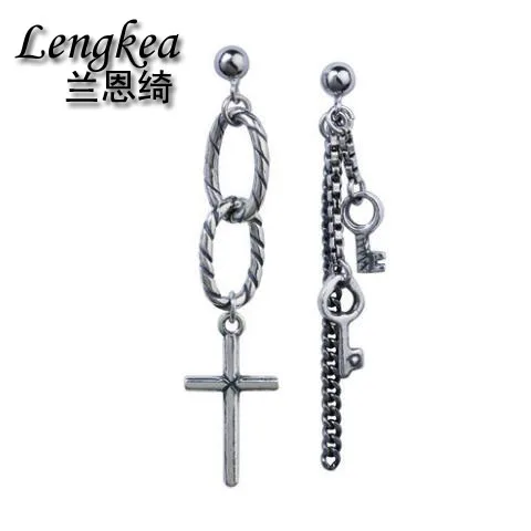 Lengkea jewery Personalized men earrings 925 sterling silver earrings long tassel cross key women stud earrings ear accessories
Lengkea jewery Personalized men earrings 925 sterling silver earrings long tassel cross key women stud earrings ear accessories