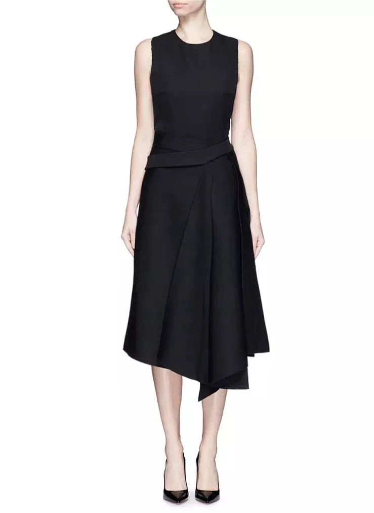 HAMALIEL S-XXL 2019 Runway Designer Women Dress Summer Sleeveless Black Ruffles Irregula Party Dress Fashion Vest Long Vestidos
HAMALIEL S-XXL 2019 Runway Designer Women Dress Summer Sleeveless Black Ruffles Irregula Party Dress Fashion Vest Long Vestidos