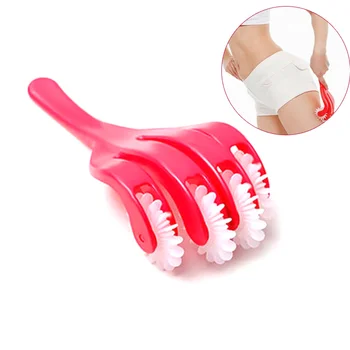 

4 Fingers Buttock Hip Massager Roller Rolling Head Back Leg Body Relax Relieve Fatigue Promote Blood Circulation TK-ing