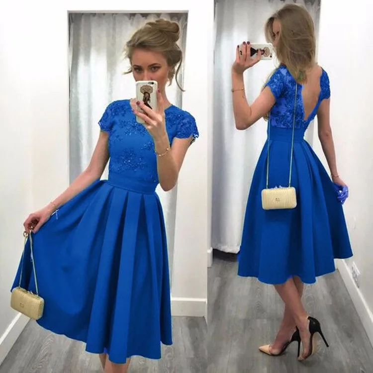 Women Summer Lace Sequine Party Dress Short Sleeve V Back Elegant Lace Patchwork Princess Knee Length Dresses Vestido De festa
Women Summer Lace Sequine Party Dress Short Sleeve V Back Elegant Lace Patchwork Princess Knee Length Dresses Vestido De festa