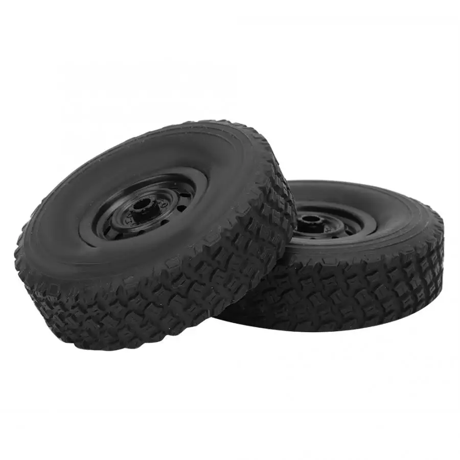 RC Car Tires 4PCS Rubber Wheel Tyres Antiwear Fits for WPL C-34 1//16 4WD Military Truck