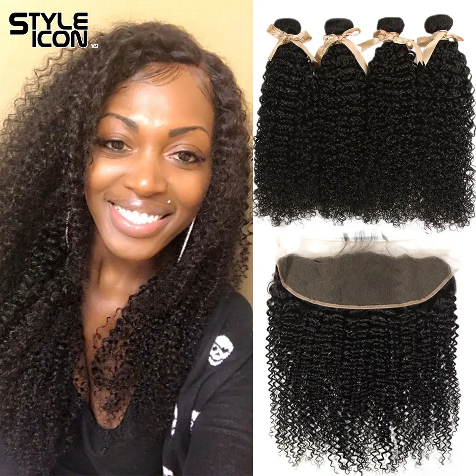 Styleicon Kinky Curly Frontal with Bundles Peruvian Kinky Curly Bundles with Frontal 3 4 Bundles Curly Hair with Frontal 13x4
Styleicon Kinky Curly Frontal with Bundles Peruvian Kinky Curly Bundles with Frontal 3 4 Bundles Curly Hair with Frontal 13x4