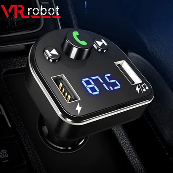 VR Robot FM Transmitter Bluetooth Car MP3 Player Wireless Handsfree Car Kit Audio FM Modulator With 5V 3.1A Dual USB Charger
VR Robot FM Transmitter Bluetooth Car MP3 Player Wireless Handsfree Car Kit Audio FM Modulator With 5V 3.1A Dual USB Charger