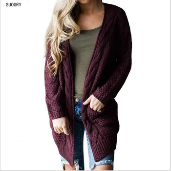 SUOGRY Brands 2018 New Invierno Long Cardigan Women Long Sleeve Knitted Sweater Cardigans Autumn Winter Womens Sweaters
SUOGRY Brands 2018 New Invierno Long Cardigan Women Long Sleeve Knitted Sweater Cardigans Autumn Winter Womens Sweaters