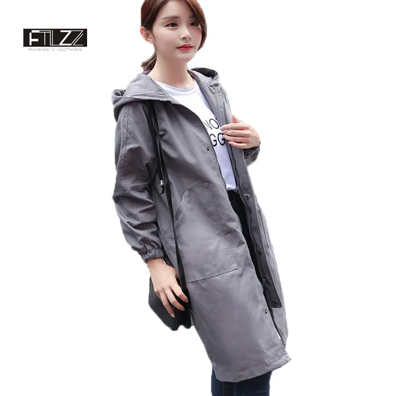 Female Hooded Trench Coats New 2018 Women Causal Army Green Medium Long Coats Mujer Spring Autumn Harajuku Windbreaker Feminina
Female Hooded Trench Coats New 2018 Women Causal Army Green Medium Long Coats Mujer Spring Autumn Harajuku Windbreaker Feminina