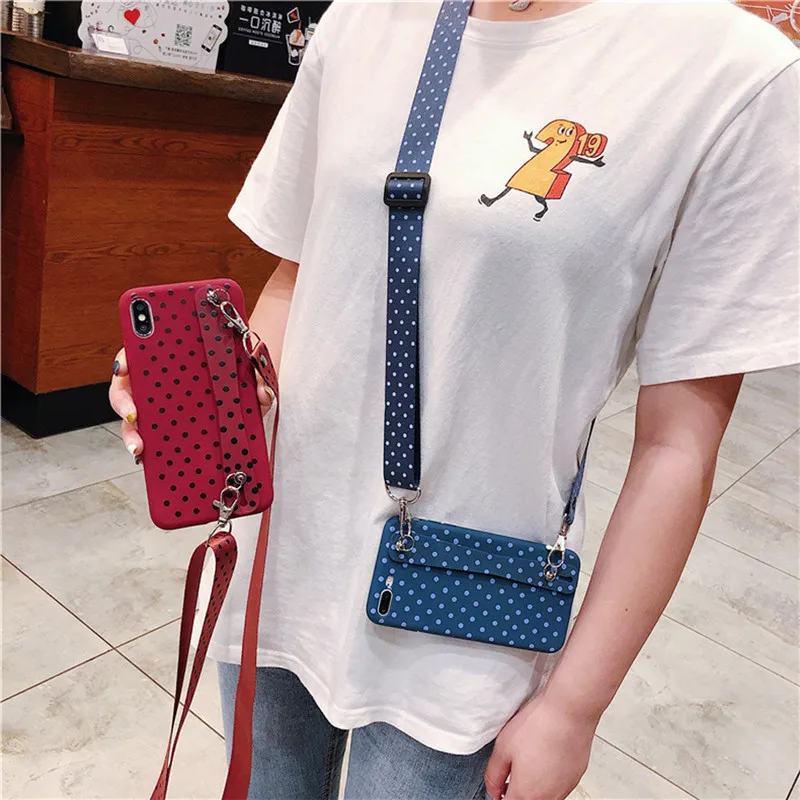 wristband shoulder strap silicone case for iphone 7 8 6 6s plus XR X XS MAX case cover fashion wave point patterned soft phone b
wristband shoulder strap silicone case for iphone 7 8 6 6s plus XR X XS MAX case cover fashion wave point patterned soft phone b