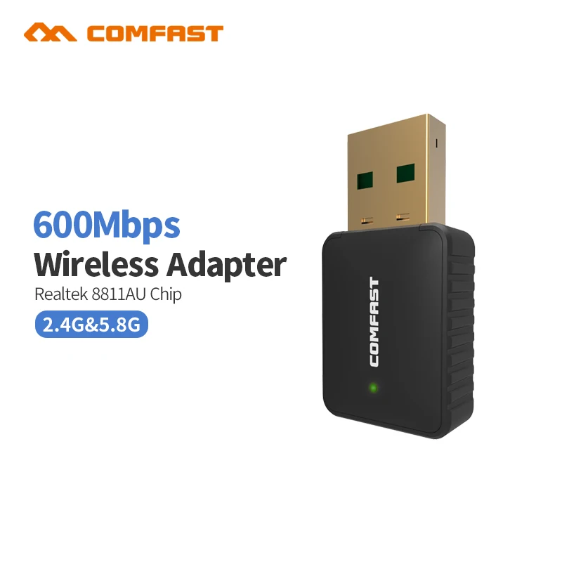 

2019 Comfast CF-915AC 600M AC USB 5Ghz Wireless AC600 Dual Band 802.11ac antena wifi 2dBI Adapter Comfast Wi-fi Network LAN Card
