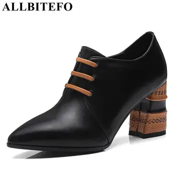 ALLBITEFO hot sale genuine leather thick heel women pumps women high heel shoes party women shoes ladies shoes Sra zapato
ALLBITEFO hot sale genuine leather thick heel women pumps women high heel shoes party women shoes ladies shoes Sra zapato