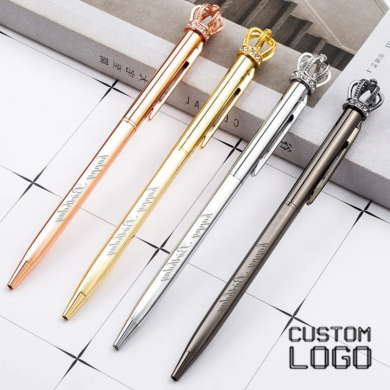 1pc Cute Crown Metal Ballpoint Pen Student Stationery Rotating Ballpoint Pen Free Lettering Custom Logo Business Office Supplies
1pc Cute Crown Metal Ballpoint Pen Student Stationery Rotating Ballpoint Pen Free Lettering Custom Logo Business Office Supplies