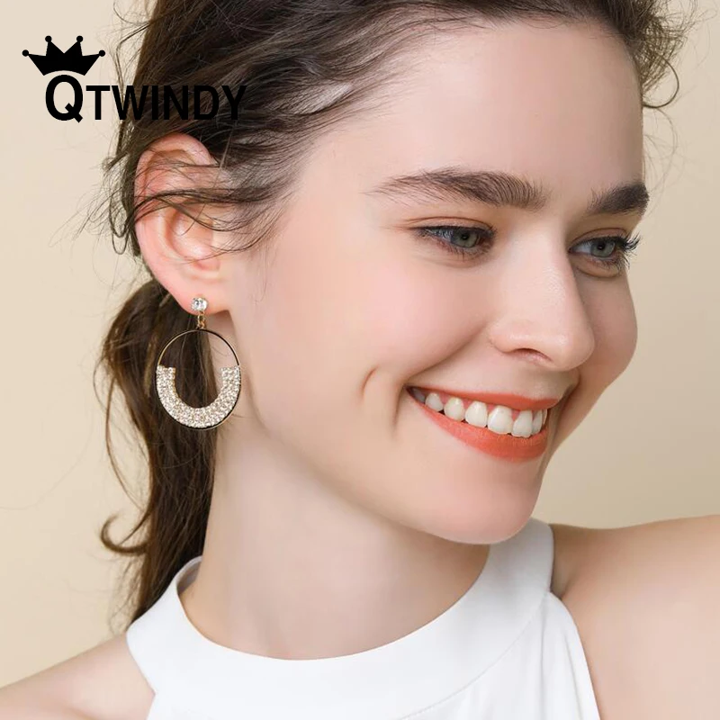 Fashion Crystal hoop Statement Earrings 2019 earrings for women Geometric Luxury Wedding Rhinestone earrings big earrings party
Fashion Crystal hoop Statement Earrings 2019 earrings for women Geometric Luxury Wedding Rhinestone earrings big earrings party