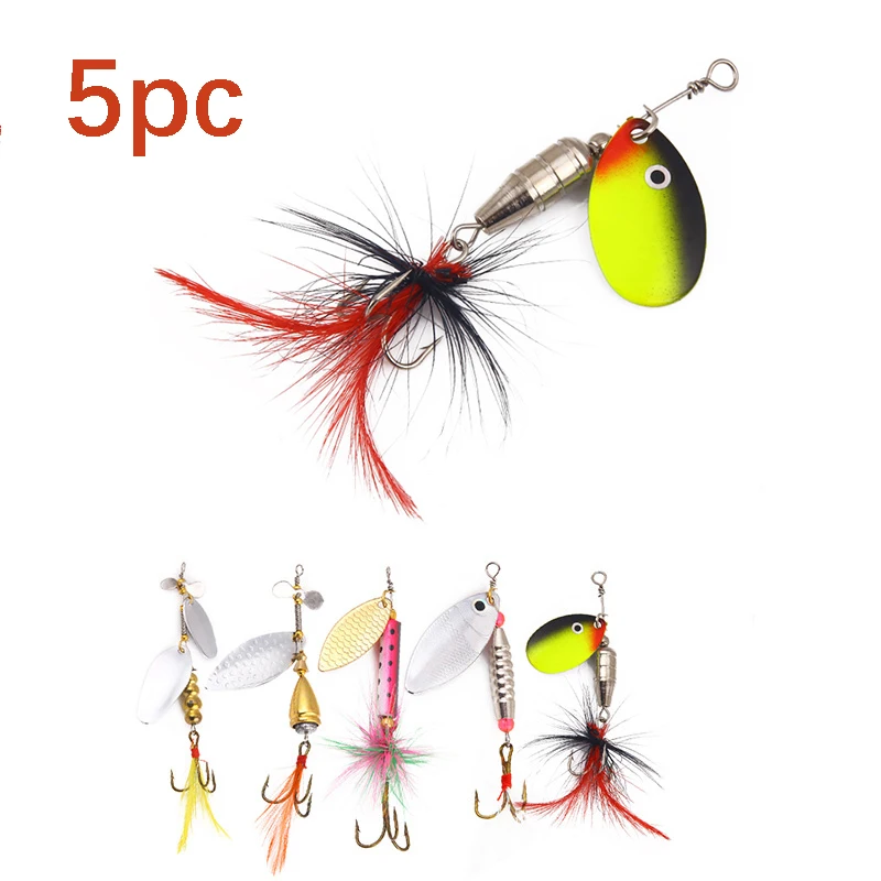 New Outdoor Simulation Bait Spiral Sequins Bait Feather Hook 5 Color Bait Fishing Equipment Fishing Gear
New Outdoor Simulation Bait Spiral Sequins Bait Feather Hook 5 Color Bait Fishing Equipment Fishing Gear