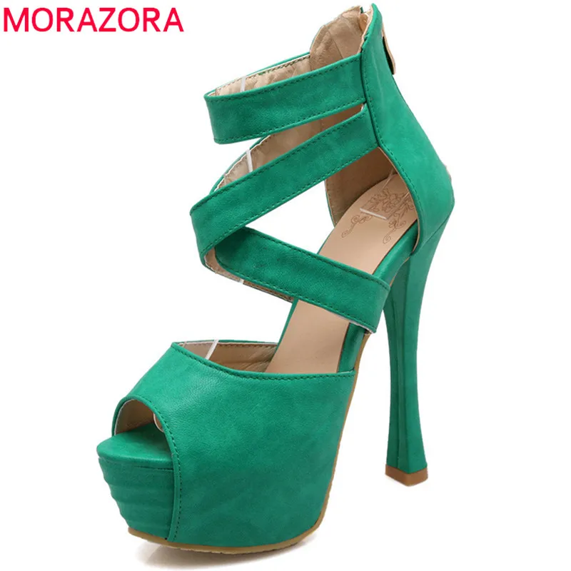 MORAZORA 2018 new arrive women sandals elegant peep toe party wedding shoes simple zipper lady shoes sexy thin heel shoes woman
MORAZORA 2018 new arrive women sandals elegant peep toe party wedding shoes simple zipper lady shoes sexy thin heel shoes woman