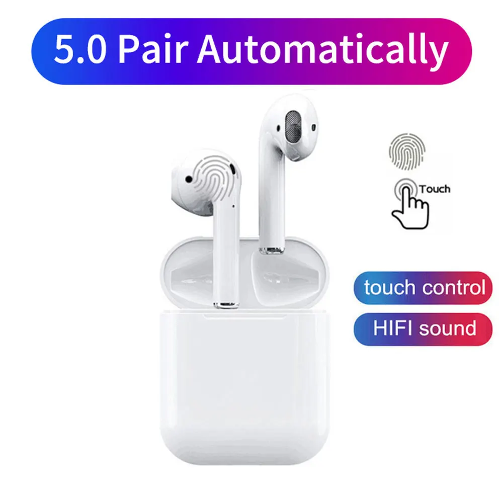 

Mini i12 TWS Ture Wireless Headphones Air pods Bluetooth 5.0 Sports Earphone Touch Control Earbuds with Charging Box PK i10 i11