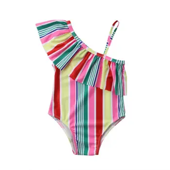 Toddle Infant Baby Girls Swimsuit One Shoulder Swimwear Colorful Stripes Bathing Suit Sunsuit Baby Girl 2-7T
Toddle Infant Baby Girls Swimsuit One Shoulder Swimwear Colorful Stripes Bathing Suit Sunsuit Baby Girl 2-7T