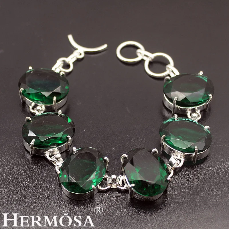 925 Sterling Silver Natural Greentopaz Beautiful Oval Shape Chain Links Bracelet Women Jewelry 8.25 Inch TF30
925 Sterling Silver Natural Greentopaz Beautiful Oval Shape Chain Links Bracelet Women Jewelry 8.25 Inch TF30