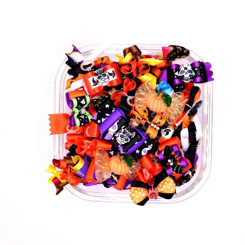 100 Pcs Pet Product Halloween Style Dog Cat Hair Bows Rubber Bands Mix Color Pet Dog Hair Bows Dog Accessories Pet Supplier
100 Pcs Pet Product Halloween Style Dog Cat Hair Bows Rubber Bands Mix Color Pet Dog Hair Bows Dog Accessories Pet Supplier