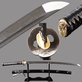 Handmade real Sharp Japanese Samurai Katana Full Tang Long Sword Damascus Folded Steel Espadas Katana Battle Ready Home Display
Handmade real Sharp Japanese Samurai Katana Full Tang Long Sword Damascus Folded Steel Espadas Katana Battle Ready Home Display