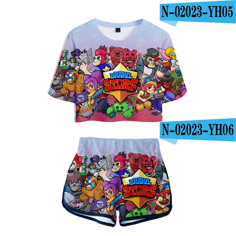 2019 Brawl Stars Two Piece Sets Summer Anime Women Sets Cartoon Tshirt and Shorts 3D Clothing Funny Women Clothing New Game
2019 Brawl Stars Two Piece Sets Summer Anime Women Sets Cartoon Tshirt and Shorts 3D Clothing Funny Women Clothing New Game