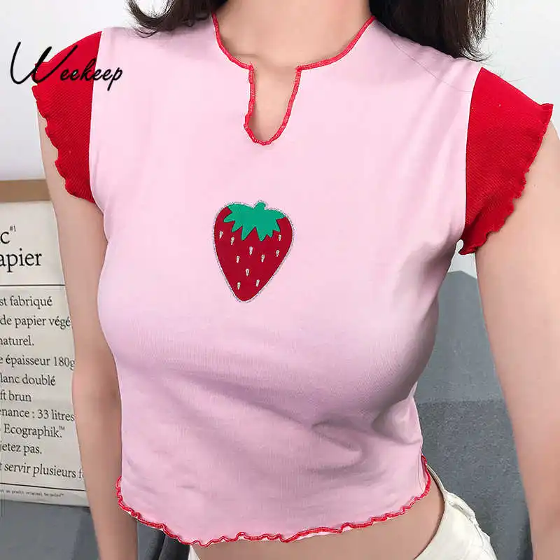 Weekeep Women Casual Short Sleeve t shirt Patchwork Print Bodycon Tee Shirt Femme Crop Top 2019 Summer Fashion t-shirt Tops
Weekeep Women Casual Short Sleeve t shirt Patchwork Print Bodycon Tee Shirt Femme Crop Top 2019 Summer Fashion t-shirt Tops