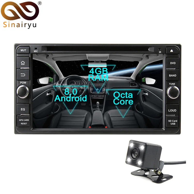 Sinairyu Android 8.0 Car DVD Player for Toyota RAV4 Corolla Vios Prado Terios Universal GPS Multimedia Radio Stereo Head Unit
Sinairyu Android 8.0 Car DVD Player for Toyota RAV4 Corolla Vios Prado Terios Universal GPS Multimedia Radio Stereo Head Unit