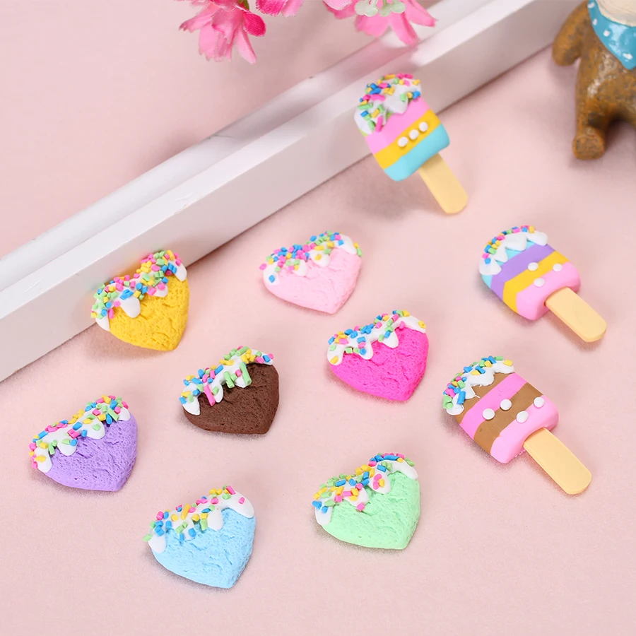 15pc/lot Cute Polymer Clay Fimo Artificial Cabochon Heart Cake Ice Cream Stick Simulate Food For Home Decor Parts Clay Crafts
15pc/lot Cute Polymer Clay Fimo Artificial Cabochon Heart Cake Ice Cream Stick Simulate Food For Home Decor Parts Clay Crafts