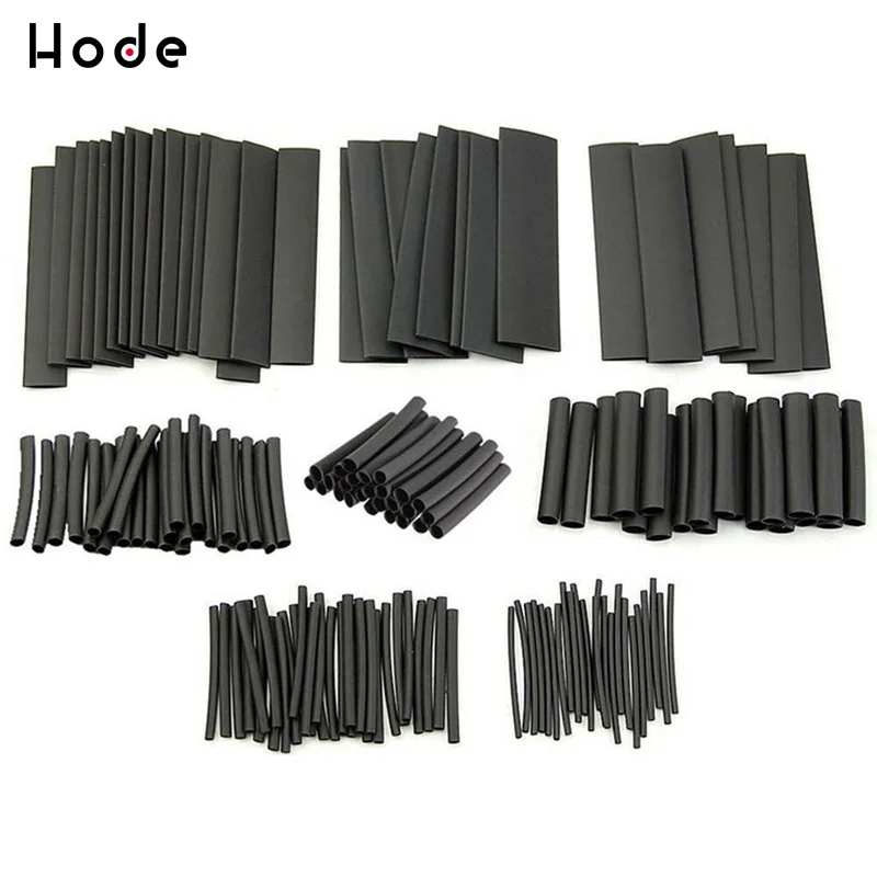 127pcs/lot Heat Shrink Tubing 2:1 Black Tube Car Cable Sleeving Assortment Wrap Wire Kit with Polyolefin Tub
127pcs/lot Heat Shrink Tubing 2:1 Black Tube Car Cable Sleeving Assortment Wrap Wire Kit with Polyolefin Tub