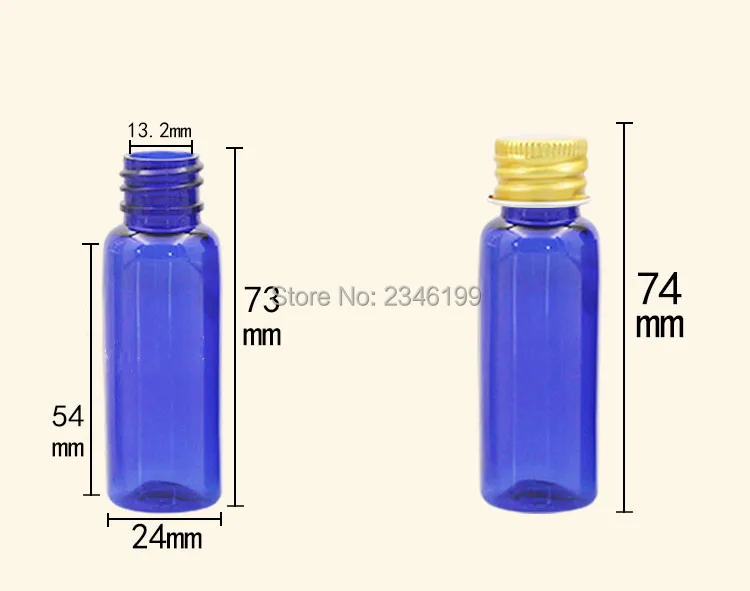 Plastic Bottle 20ml Empty Cosmetic Container Aluminum Cover Bottle Plastic Refillable Bottle Transparent Plastic Packaging (6)