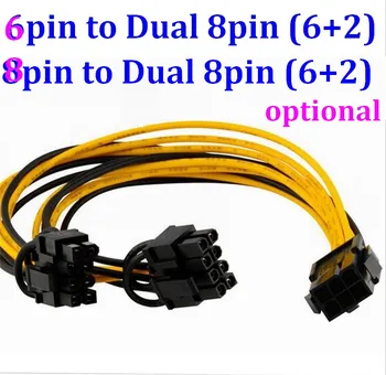 GPU Molex 6 pin PCI Express to 2 x PCIe 8 (6+2) pin Motherboard Graphics Video Card PCI-e VGA Splitter Hub Power Cable
GPU Molex 6 pin PCI Express to 2 x PCIe 8 (6+2) pin Motherboard Graphics Video Card PCI-e VGA Splitter Hub Power Cable