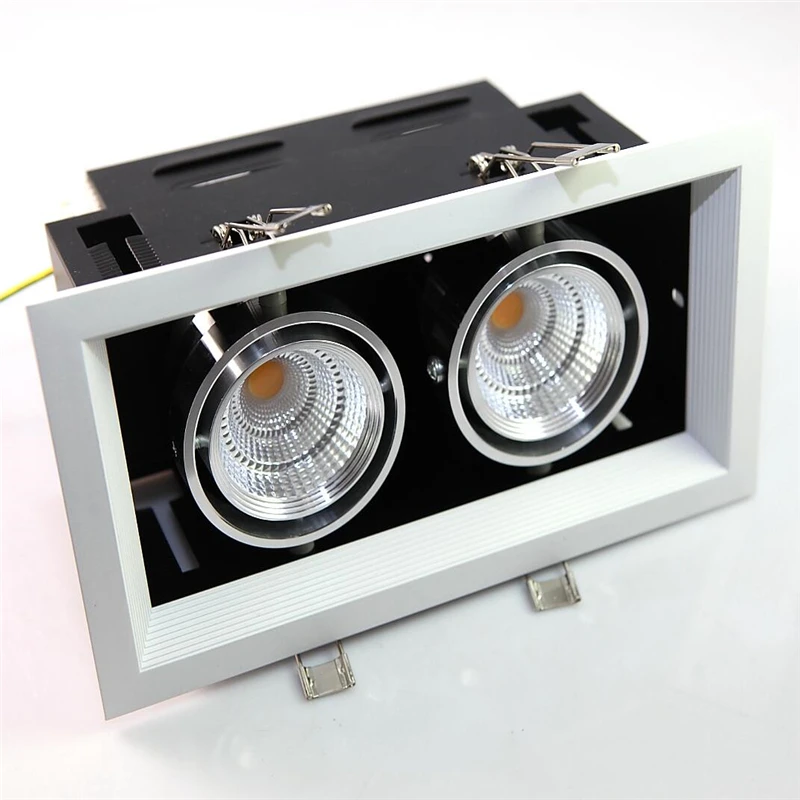 Dimmable 2*10W 20W COB LED Downlights Warm White Cool White Double Heads 20W 2000lm LED Recessed Down Lamp AC110V/220V 6 pieces
Dimmable 2*10W 20W COB LED Downlights Warm White Cool White Double Heads 20W 2000lm LED Recessed Down Lamp AC110V/220V 6 pieces