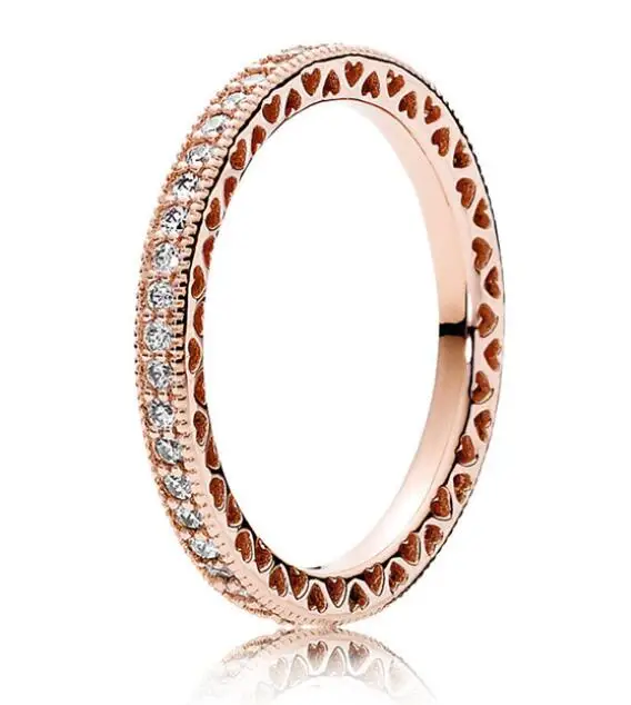 925 Sterling Silver Pan Ring Rose Gold Stackable Love Hearts With Crystal Ring For Women Wedding Party Gift Fine Jewelry
925 Sterling Silver Pan Ring Rose Gold Stackable Love Hearts With Crystal Ring For Women Wedding Party Gift Fine Jewelry