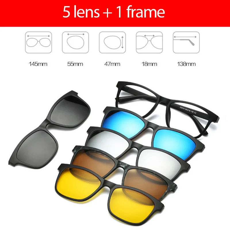Sunglasses men Magnetic clip Sunglasses women Magnet Clip Optical Myopia glasses Frame with 5 sunglasses lens
Sunglasses men Magnetic clip Sunglasses women Magnet Clip Optical Myopia glasses Frame with 5 sunglasses lens