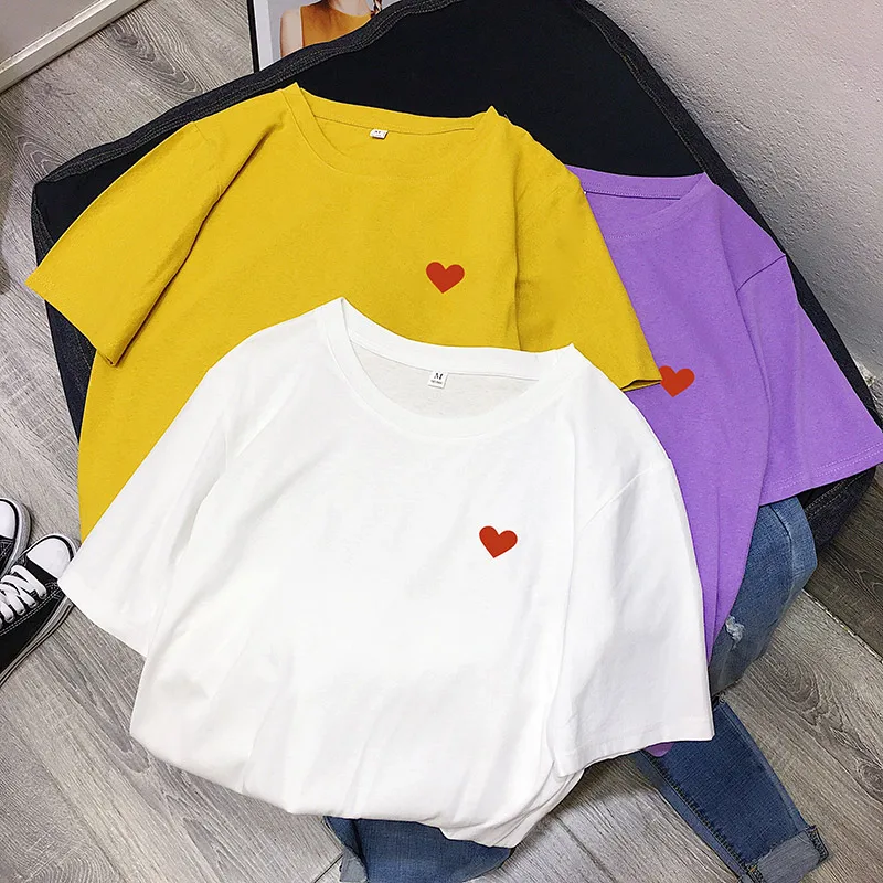2019 Summer New fashion Tshirts for women heart print harajuku top tees ladies short sleeves t-shirts female casual t-shirt
2019 Summer New fashion Tshirts for women heart print harajuku top tees ladies short sleeves t-shirts female casual t-shirt
