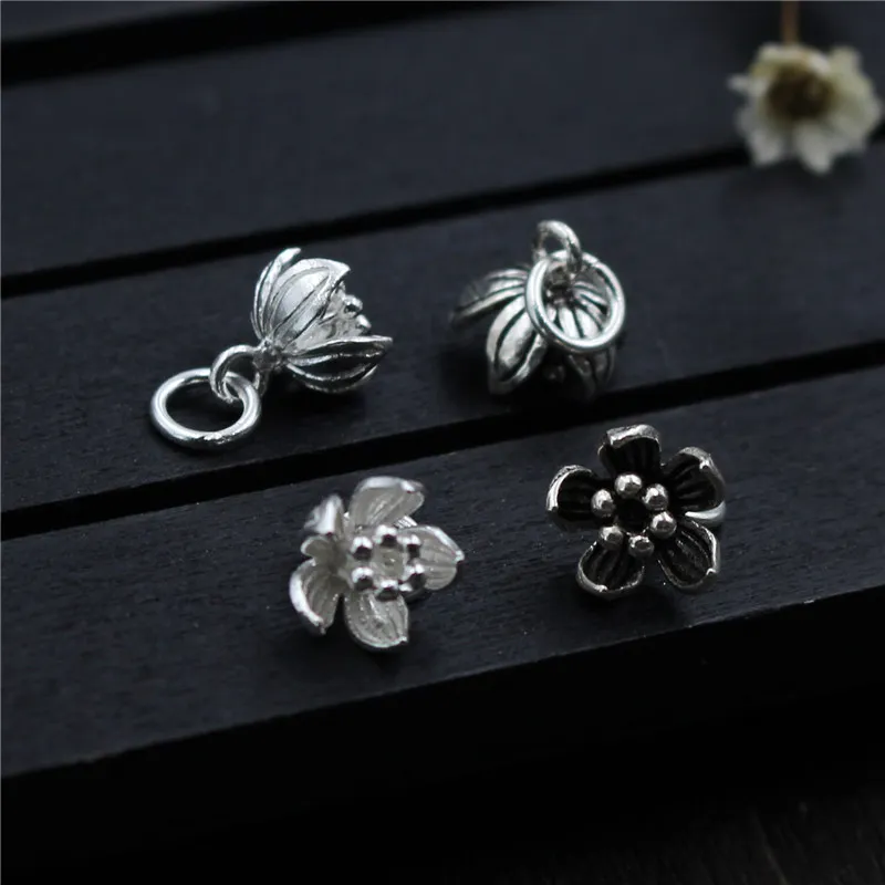 Real 925 Sterling Silver DIY Jewelry Accessories Flower Pendant Charm Suit Handmade Earrings Bracelet Pendant Necklace A0218
Real 925 Sterling Silver DIY Jewelry Accessories Flower Pendant Charm Suit Handmade Earrings Bracelet Pendant Necklace A0218