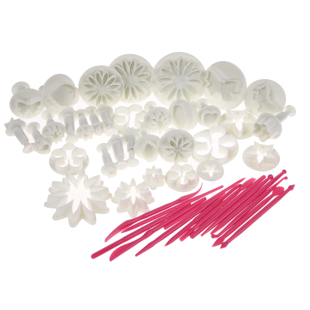 47pcs/set Cake Tools Flower Sugarcraft silicon mould Cake Decorating Tools for fondant Plunger Mold polymer clay molds
47pcs/set Cake Tools Flower Sugarcraft silicon mould Cake Decorating Tools for fondant Plunger Mold polymer clay molds