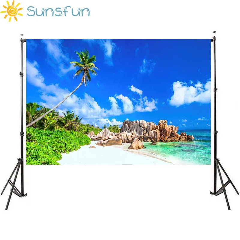 Sunsfun Seaside Scenic Photography Backdrop Palm Trees Blue Sky Summer Holiday Beach Themed Wedding Party Photo Booth Background
Sunsfun Seaside Scenic Photography Backdrop Palm Trees Blue Sky Summer Holiday Beach Themed Wedding Party Photo Booth Background