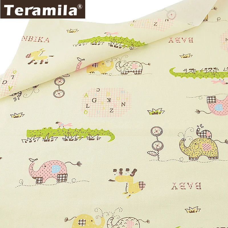 Teramila Baby Fabric 100% Cotton Cartoon Animals Style Beige Twill Sewing Material Bed Sheet DIY Textile Scrapbooking Tissu
Teramila Baby Fabric 100% Cotton Cartoon Animals Style Beige Twill Sewing Material Bed Sheet DIY Textile Scrapbooking Tissu