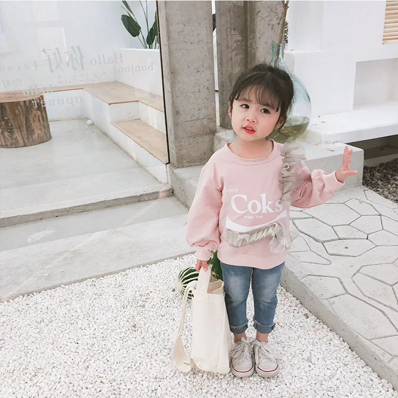 2019 Spring New Arrival korean style cotton fashion letters printed all-match hoodie with lace for cute sweet baby girls
2019 Spring New Arrival korean style cotton fashion letters printed all-match hoodie with lace for cute sweet baby girls