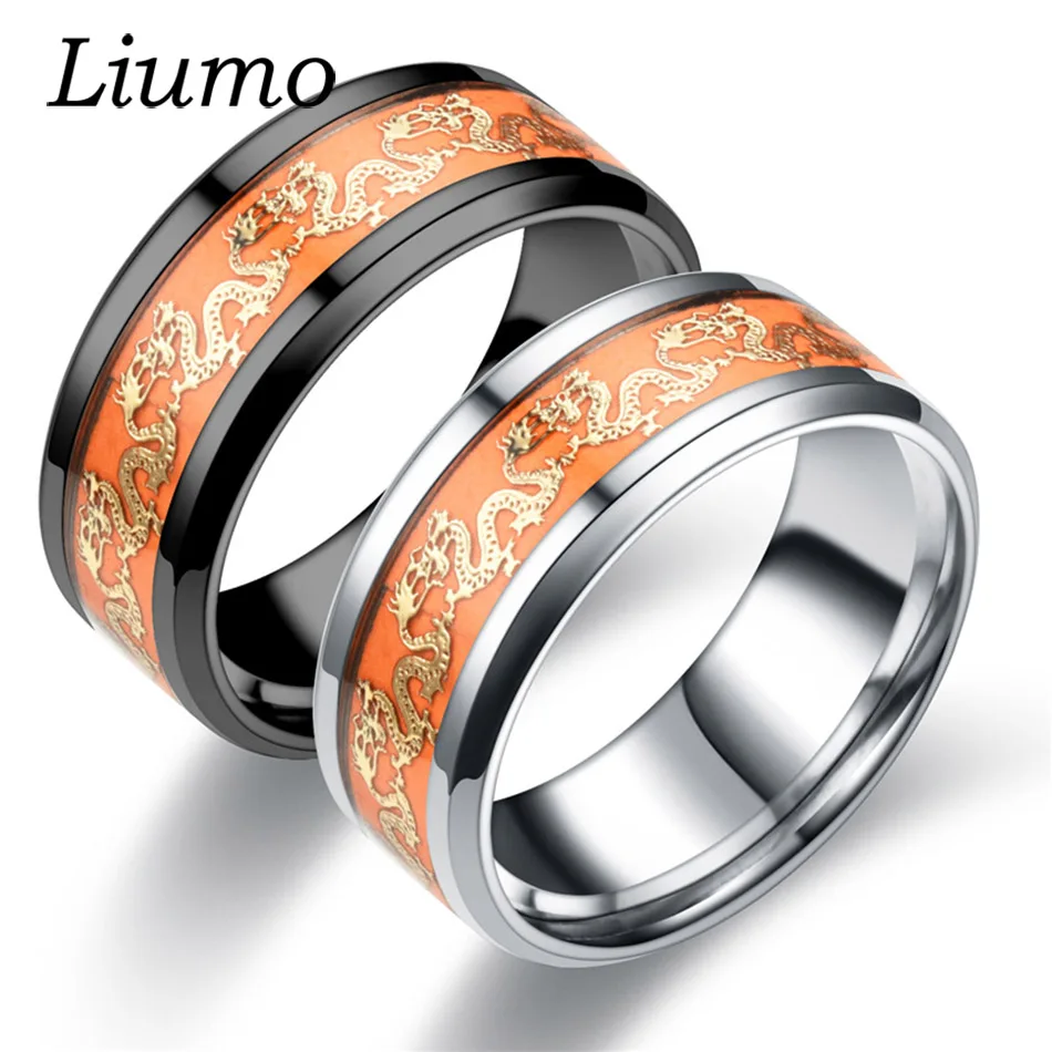 Liumo Engrave Dragon Glow In The Dark Black Color Men Fashion 316L Stainless Steel Ring Lr783
Liumo Engrave Dragon Glow In The Dark Black Color Men Fashion 316L Stainless Steel Ring Lr783