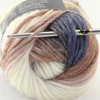 Lot of 1 skeins x 50g Chunky Hand Coarse Knitting Scores wool yarn Dark Bronze White Cool Grey 832
Lot of 1 skeins x 50g Chunky Hand Coarse Knitting Scores wool yarn Dark Bronze White Cool Grey 832
