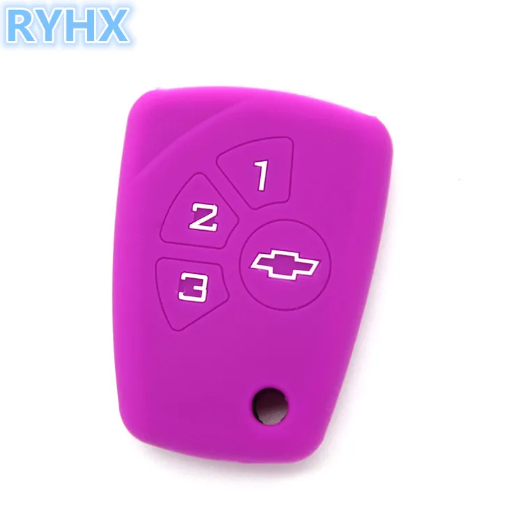 RYHX Newly 3 Buttons Silicone Car Remote Key Cover for Chevrolet Spark Volt Aveo Sonic Cruze Onix Silverado Keyless Holder | Автомобили и