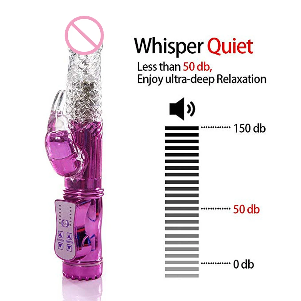 

Thrusting Rabbit Vibrator Dildo G-spot Multispeed Massager USB Rechargeable Sex Toy 12 frequency turn beads